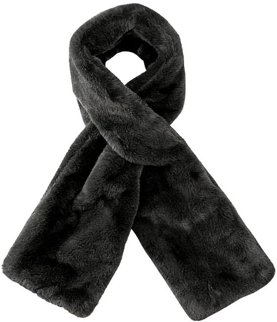 Scarf with Concealed Zipper Pocket - Secure Storage Pocket for Keys & Cards - Downy Soft & Warm - Black