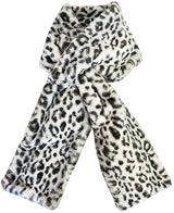 Scarf with Concealed Zipper Pocket - Secure Storage Pocket for Keys & Cards - Downy Soft & Warm - Leopard Print