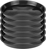 Plant bowls - 6 pieces - Round plant bowls - For flower pots, garden bowls and planters - Black