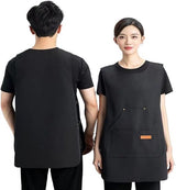 Apron - Vest-style apron - Baking and kitchen tools - Waterproof - Stain-resistant - Unisex - Black