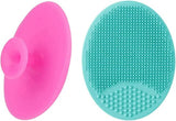 Facial Cleansing Brush - 2 Pieces - Facial Cleansing Brush - Silicone Facial Massage Brush - Suitable for washing hair, showering and cleaning the face