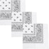 3-Piece Headscarf Set (Square) - Retro Black & White Pattern Headscarf Scarf for Daily Styling, Hairband & Decoration