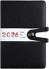 Agenda 2026 Adults - Planner - Journal - Organizer - Business - Texture - PU Material - A5 Format - Black