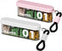 Medicine Box - Four-Compartment Pill Box - Compact and Portable Travel Pill Box - Only 11.5cm, Perfect for Storing Daily Vitamins, Supplements, and Pills - Set of 2 (Light Pink, White)