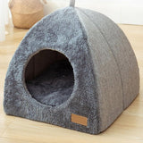 Tents Pet Bed - With Removable & Washable Cushion - Warm & Soft Fleece Fabric - For Cats & Small Dogs