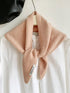 Triangular Knitted Scarf - Soft Acrylic Fabric - As a Scarf, Shawl or Blanket - In Solid Colors - Pink