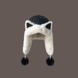 Fleece winter hat - Warm hat with thickened ear flaps - Soft, comfortable and frost-resistant - Stylish winter accessory - Color: Black