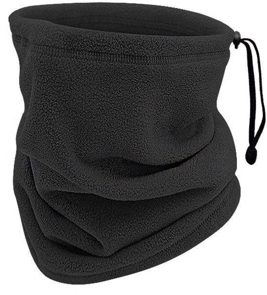 Winter Neck Warmer – Warm Ski Scarf and Face Covering against Cold and Wind – Comfortable and Thermal, Ideal for Skiing, Cycling and Outdoor Activities (Black)