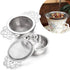 Tea Strainer - 2-piece set - Stainless steel tea infuser - Tea steeper with handle and drip cup - 6.5 cm - Mesh tea filter