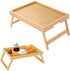 Folding table - Camping table - Portable folding table - Can be used as a dining table, TV table, laptop table, snack table, sofa table or work table - Natural wood color