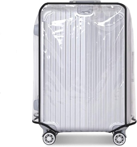 Luggage Cover - Transparent PVC Material - Waterproof and Scratch Resistant - Semi-transparent Luggage Cover - Suitable for Business Travel and Daily Use - 28