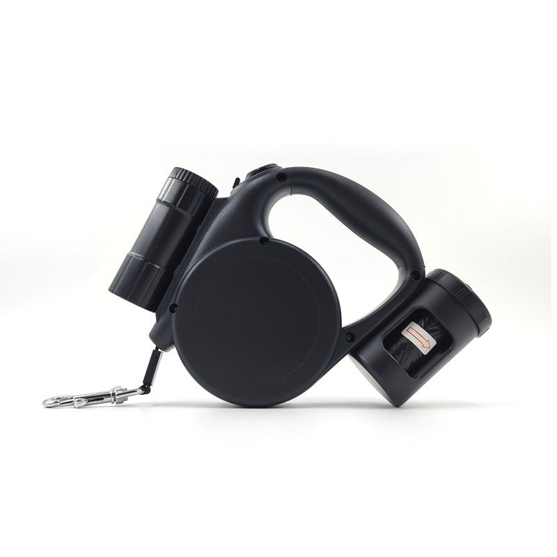 Retractable Dog Leash - Storage Box - 4.5 m - Illuminated - Black - 1 pc