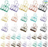 Ring binders - Hollow metal - 49/32/20 mm - Colored rings - 33 pieces