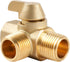 Brass 3-way bypass valve for boiler kits, 1/2" NPT connections