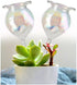 Plant Watering Balls Self-Watering Spikes Hand-Blown Laser Colorful Glass Plant Watering Balls Devices for Indoor & Outdoor Fill from Top 2 Stripe Flower Shape