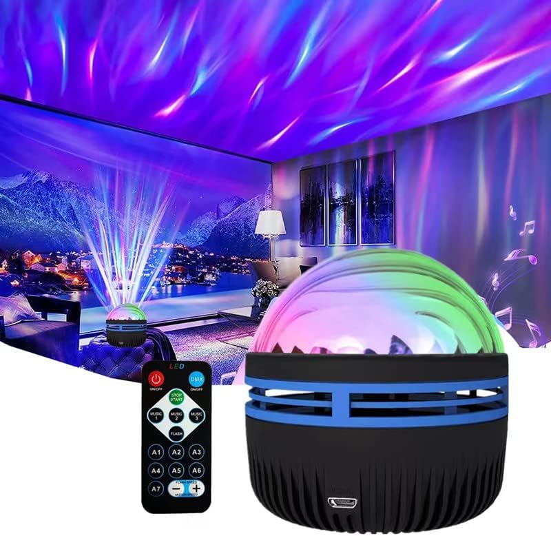 Aurora Lights Projector, Northern Lights Projector with Remote Control, Night Light Projector for Adults, for Game Room/Bedroom/Ceiling/Party