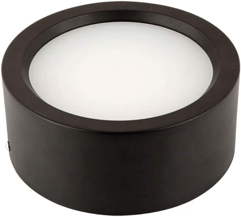 Recessed LED wall downlight with black aluminum lighting accessories and acrylic shade for ceiling lamps, professional, 6W, 4000K warm white light, IP42 waterproof, black, integrated