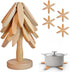 Tree Shape Coasters - Wooden Set of 4 - Protection and Decoration - For Kitchen