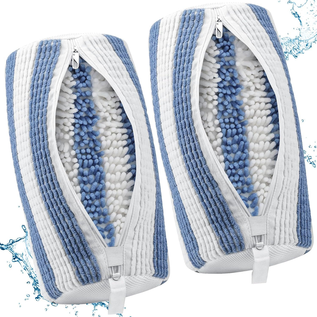 Shoe Wash Bag - Set of 2 - With Zipper - 360 Degree Cleaning - For Sneakers and Sports Shoes
