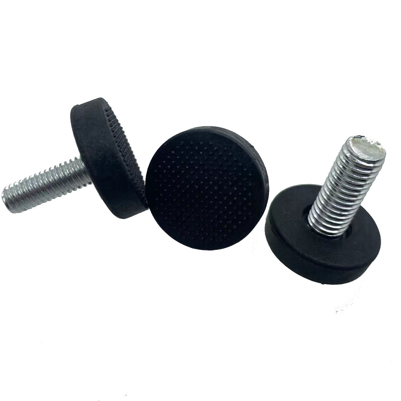 24 Pieces 1/4"-20 Thread Furniture Feet, Black Adjustable Table Leg Leveling Feet, Screw-On Leveling Feet, Leveling Feet Accessories, Table/Chair/Furniture Feet Leveling Feet for School, Bar