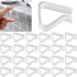 24 Pieces Transparent Tablecloth Clips, Plastic Tablecloth Clips, Windproof Tablecloth Holder Clips, Tablecloth Holder for Christmas, Home, Wedding, Party, Indoor, Outdoor, Camping, Picnic (24 Pieces, Small)