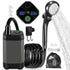 Portable Shower Pump with Rechargeable 6000mAh Battery - Outdoor Shower IPX7 Waterproof - With Temperature Display - Suitable for Camping, Car Washing and Pet Washing (Gray)