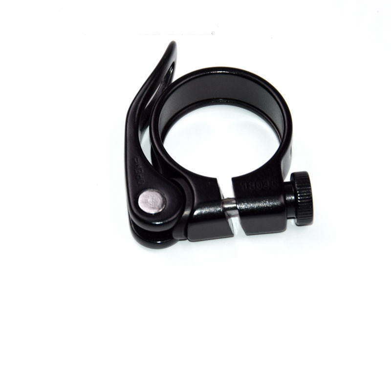 Mountain bike seatpost clamp - aluminum alloy - quick release seatpost clamp - 28.6 mm - black
