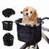 Bicycle basket - Front bike basket - Small dog carrier - Removable mountain bike handlebar tube - Hanging foldable luggage bag with a load capacity of 5 kg - Black