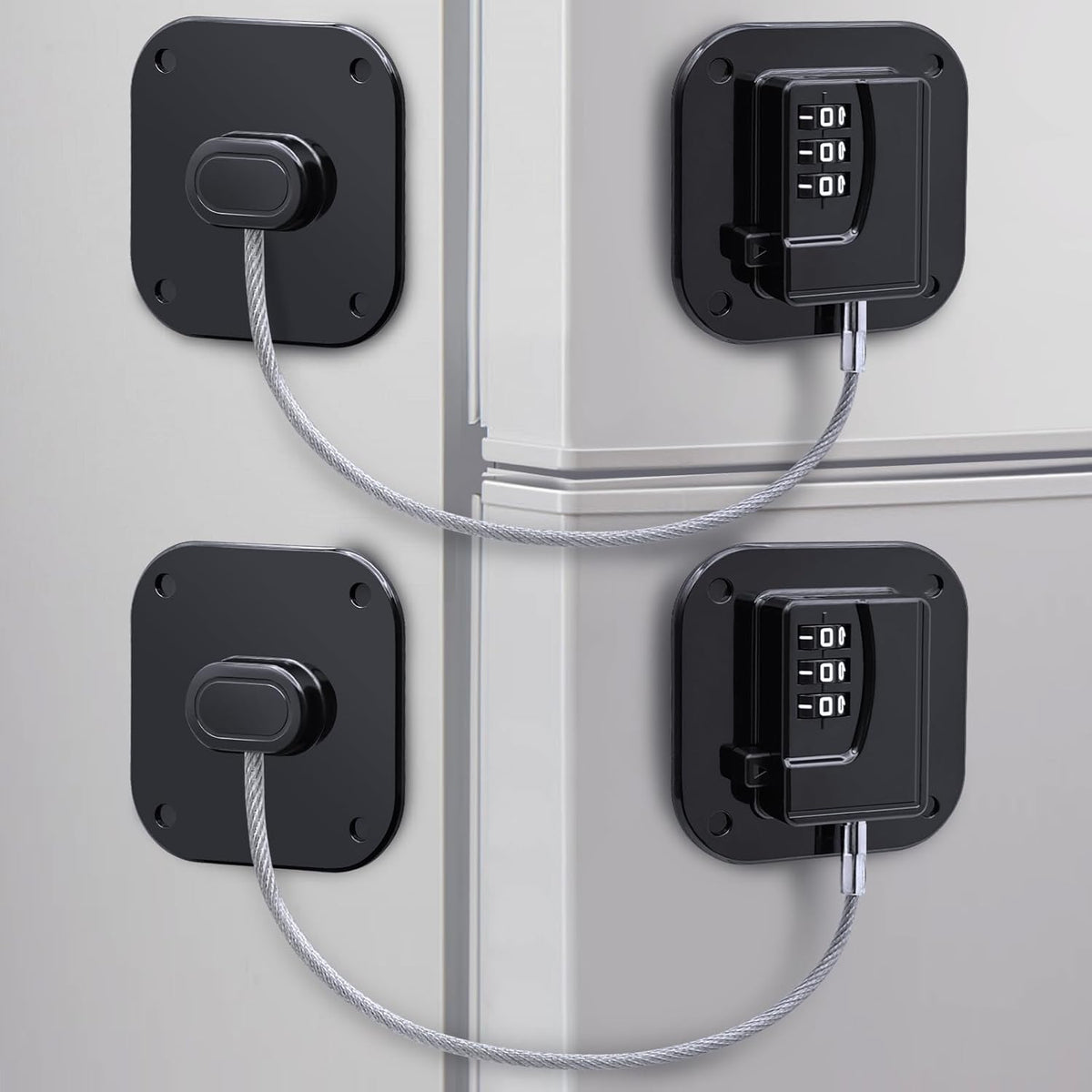 Child Lock Window Locks Refrigerator Locks - Suitable for Baby Safety - High Quality Child-Proof Refrigerator Locks - Strong Self-Adhesive No Drilling Required Window Drawer Cabinet - Pack of 2