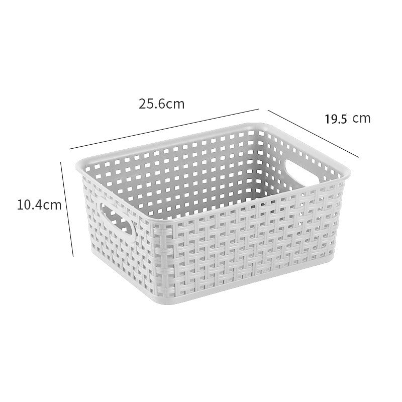 Storage basket - simple office supplies - storage basket - storage box for desk and study room snacks - white