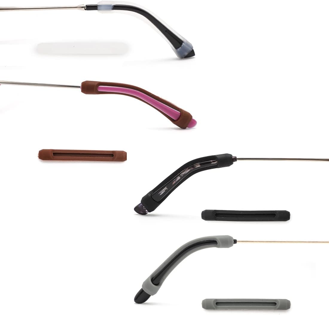 Silicone Ear Hooks - Eyeglass Accessories - Anti-slip and Anti-fall Leg Straps - Fixed Glasses Frame - Suitable for Reading, Sports and Other Activities - 10 Pairs