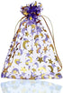 Gift bags - Purple drawstring organza - Wedding jewelry bags - 13x18cm - 100 pieces