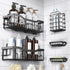 Self-Adhesive Shower Shelf - Rust-Resistant Stainless Steel Bathroom Organizer - No Drilling Required - Perfect for Bathroom Storage and Home Decor - XL - 5-Pack
