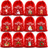 Gift bag - Christmas gift bag - Christmas candy bag - Peace Apple packaging bag - Apple bag - Random style - Red - 12 pieces