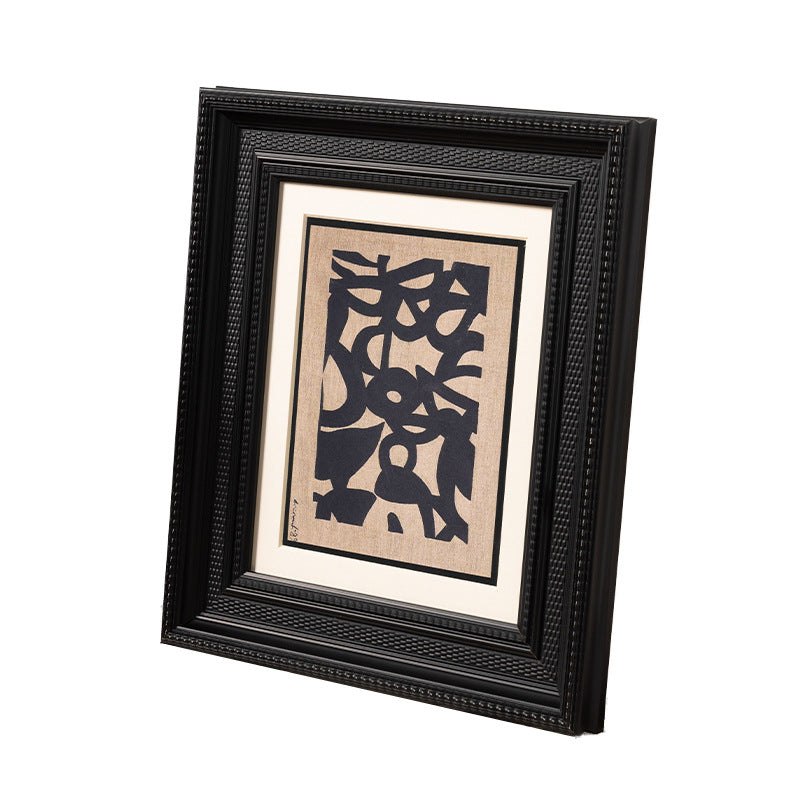 Picture frame - Black picture frame - Oil painting, watercolor, polymer - Used vintage frame - Inner diameter 10.2 * 15.2 cm