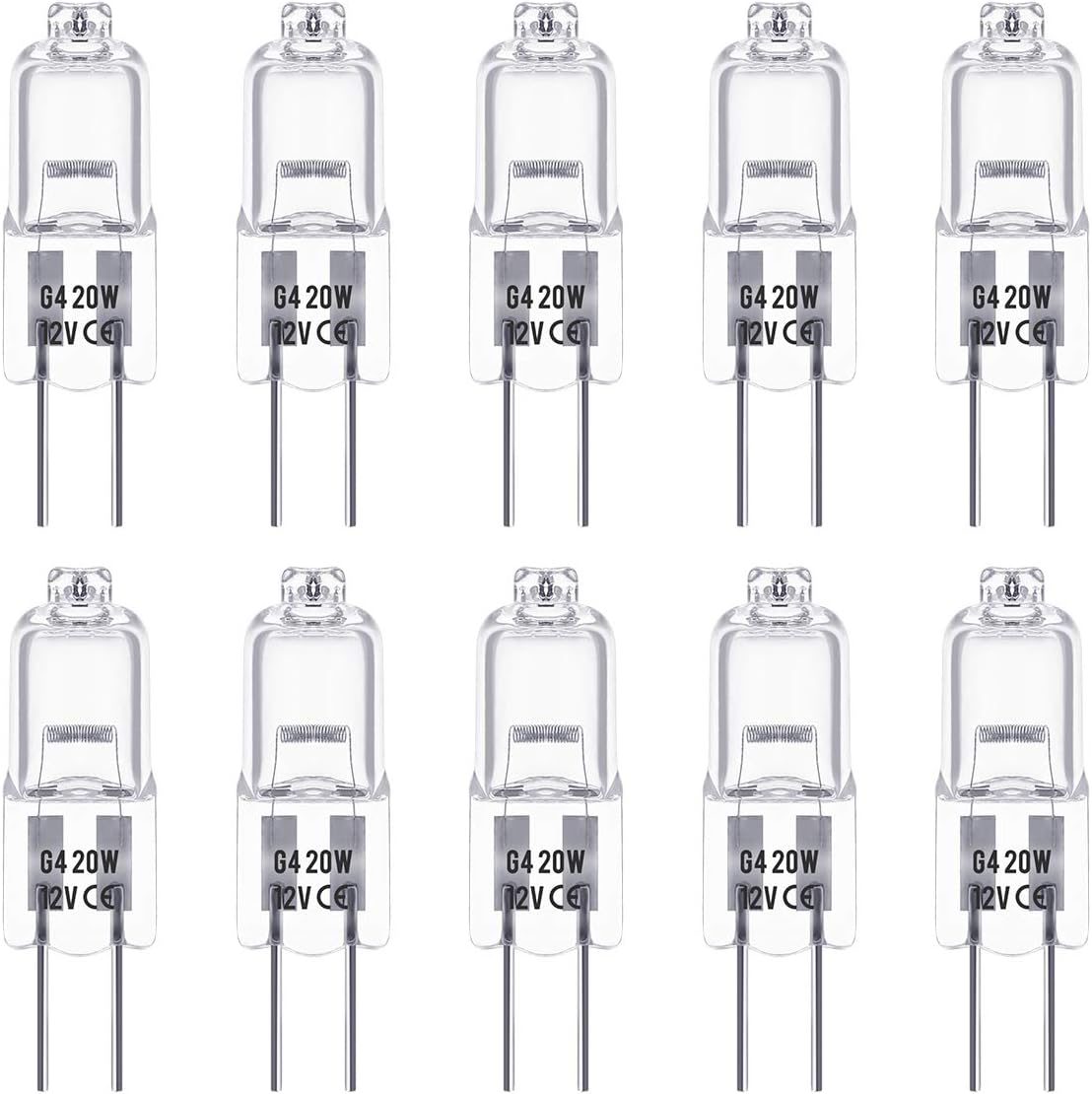G4 LED lamp - G4 12V 20W halogen lamp - Warm white 3000K - 350LM - Dimmable LED G4 halogen capsule lamp - Suitable for kitchen lighting, signal lighting - 10-pack