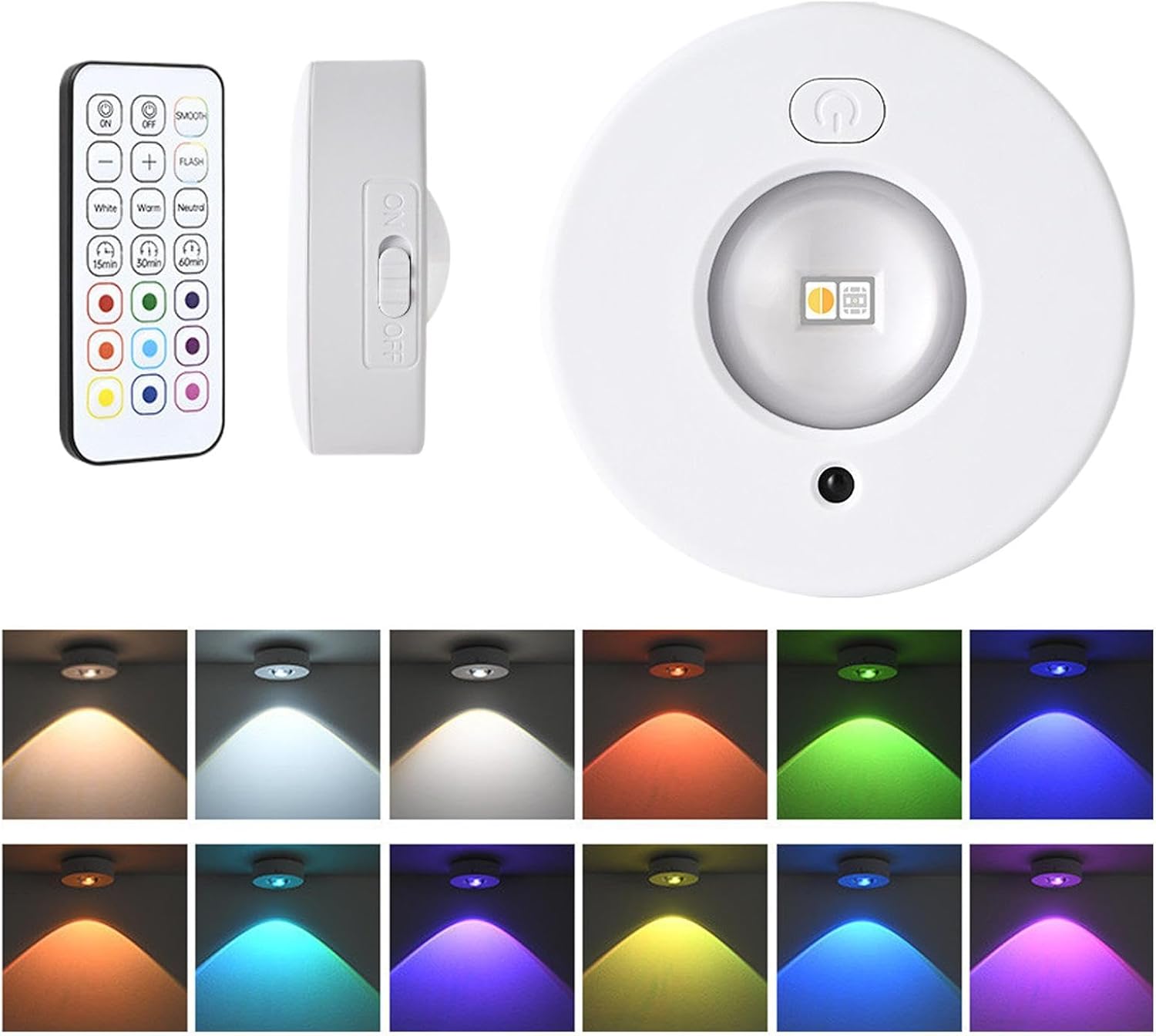 LED Cabinet Light - Rechargeable Bar Lamp with Dimmer and Remote Control - 500mAh USB Dimmable Recessed Light - Suitable for Kitchen, Bedroom, etc.