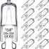 Halogen lamp - G9 Clear halogen lamp - Warm yellow light - 230V 25W - Suitable for pendant lamps - 10 pieces