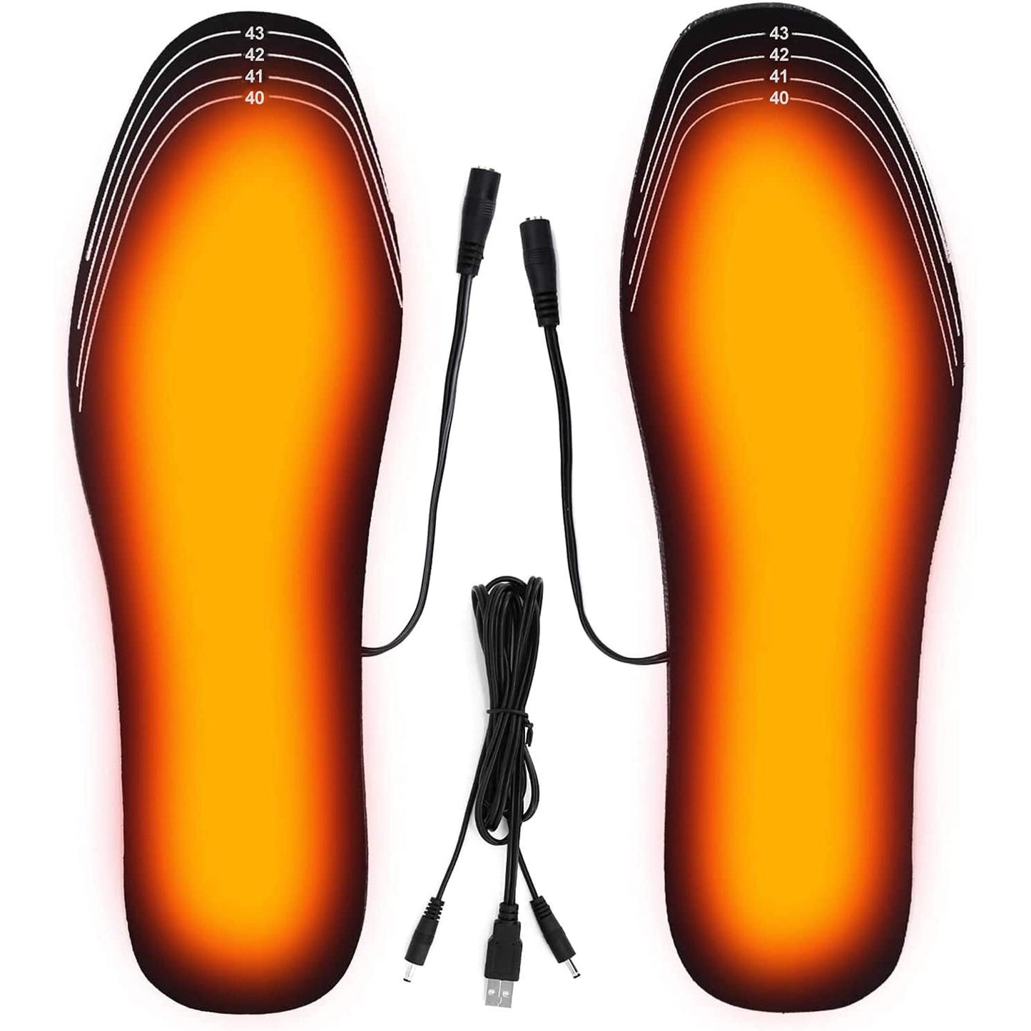 Heated Insoles Rechargeable - Reusable Cut to Size - Washable Electric Heating Insole USB - Warm Insoles for Winter Men Women