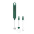 Rechargeable Milk Frother - Handheld Electric Milk Frother with 3 Speeds and 3 Interchangeable Beaters - For Coffee, Latte, Cappuccino, Eggs, Hot Chocolate - USB, Portable, Green