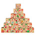 Christmas Box – Candy Boxes – 24 Piece Advent Calendar Gift Box Set – 7x7x7 cm Paper Countdown Boxes with Santa Claus & Snowman Designs – Perfect for Chocolates, Sweets & Small Gifts