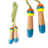 Adjustable Kids Skipping Rope - Wooden Handle & Cotton Rope - 285 cm - For Boys & Girls - Fitness & Games