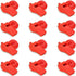 Emergency Whistles with Lanyard - Set of 12 - Loud & Clear Sound - Safety Whistles for Sports & Self-Defense - Red