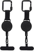 Anti-theft Phone Cord - Set of 2 - Retractable - With Belt Clip - Safety Cord for Smartphone - Black