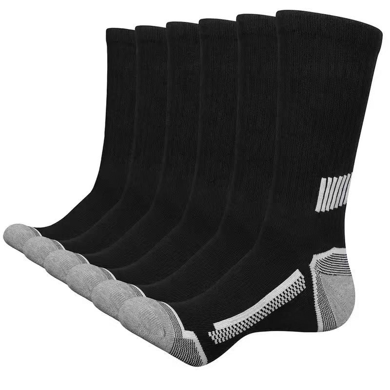 Hiking Socks - 5 Pair Set for Men and Women - Breathable Cotton Sports Socks - Anti-Blisters and Lined - Outdoor Activities