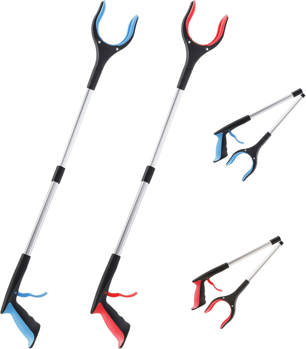 Grabber Set of 2 - 83 cm - Foldable Grabber - With Magnet & 360° Rotating Head - Litter Grabber