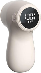 Electric Lint Remover - Rechargeable & Digital Display - For Home Use - Sweater Depiller with LED Screen - White