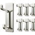 Silver Towel Hooks - Set of 6 - Self-Adhesive Wall Hooks - No Drilling Required - For Bathroom & Kitchen