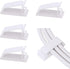 Adjustable Cable Clamps White - Set of 50 - Self-Adhesive Cable Clips - Cable Management for Desk & TV