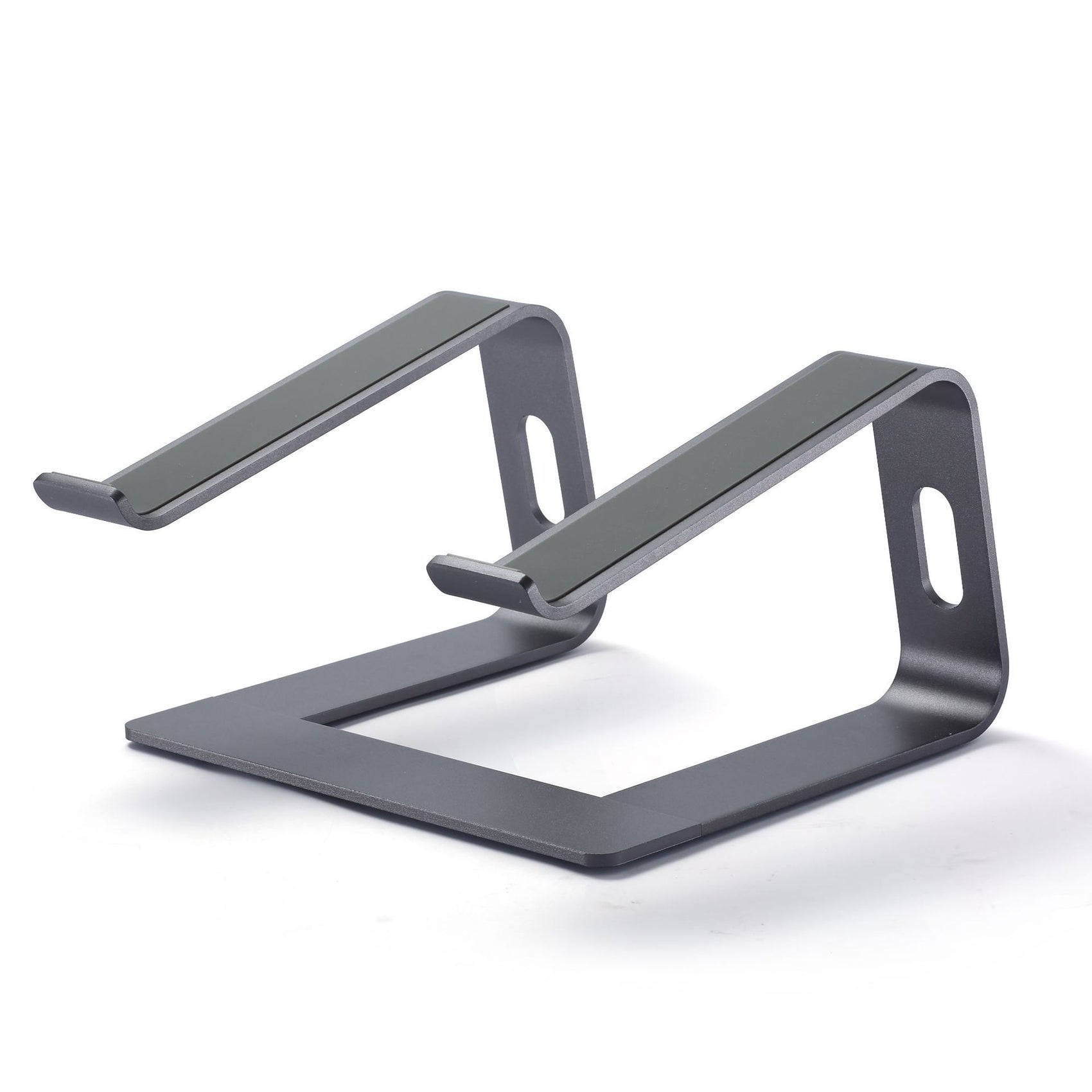 Ergonomic Aluminum Laptop Stand - Removable & Height Adjustable - Suitable for 10-14 inch Notebooks - Gray